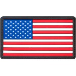 Нашивка PVC/ПВХ с велкро "Флаг США" размер 75х45 цветной